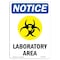 Signmission OSHA Notice, 5" Height, Laboratory Area Sign With Symbol, 5" X 3.5", Portrait OS-NS-D-35-V-13936 - alternate 1